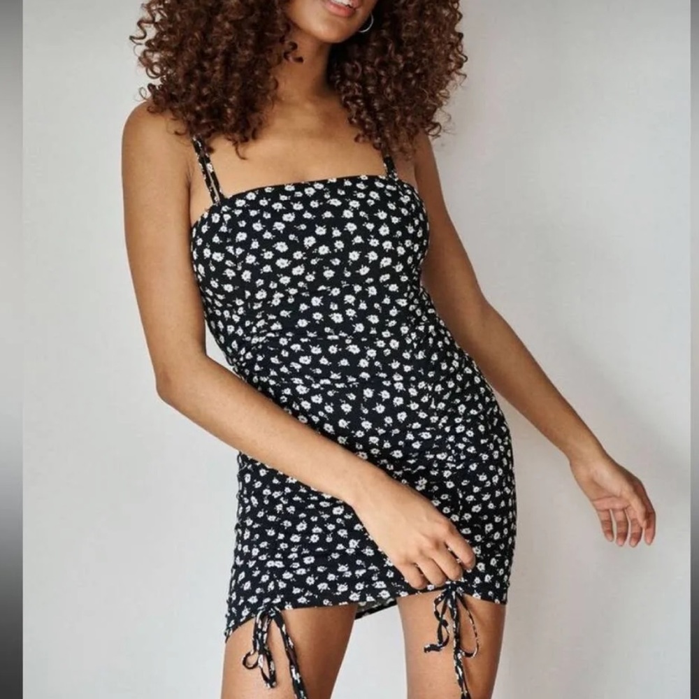 Garage black pattern mini dress size L